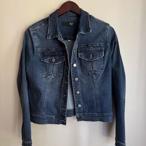 Kut From The Kloth Soft Dark Blue Denim Jean Jacket Large